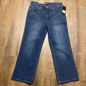 Jones New York Women's Lexington HIGH Rise Wide Leg Crop Pant Size 8 - NWT $90